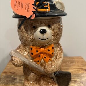 VIRAL HALLOWEEN Creepy Critters Teddy Bear Cookie Jar Witch